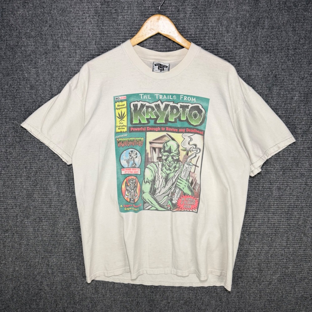 Vintage Lee Trails From Krypto Dog Eat Dog T-Shirt Mens XL White 90s Comic Tee